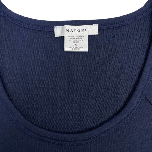 NATORI Josie Natori Swing Tank Top Sz Medium Blue - Picture 4 of 5